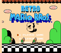 Retro Mario Bros 3 Title Screen
